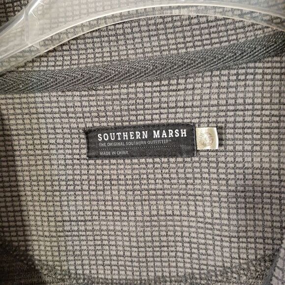 Field tech Southern Marsh gray fleece quarter zip shirt jacket top men's XL - Picture 3 of 6